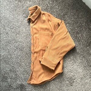 Tan Corduroy Button-Up Shirt